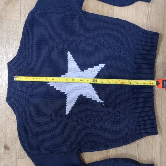 Maeve Pippa Mock Neck Navy Sweater Icon Edition White Star - Picture 6 of 10
